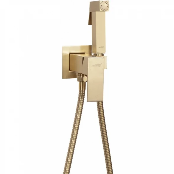 Гигиенический душ Hansberge Cubito H3077MG со смесителем, Золото матовый