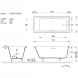 Ванна чугунная Vinsent Veron Square VSQ1707545H/E60327CH 170x75 см, с ручками, белый