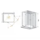 Душевой уголок Cezares Verona 100x90 см прозрачное стекло VERONA-W-AH-2-100/90-C-Cr