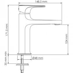 Смеситель для раковины WasserKRAFT Asphe 7703
