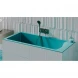 Ванна из литьевого мрамора Salini S-Sense Cascata Kit 105012GF 150,3x70 см, покраска по RAL глянец полностью