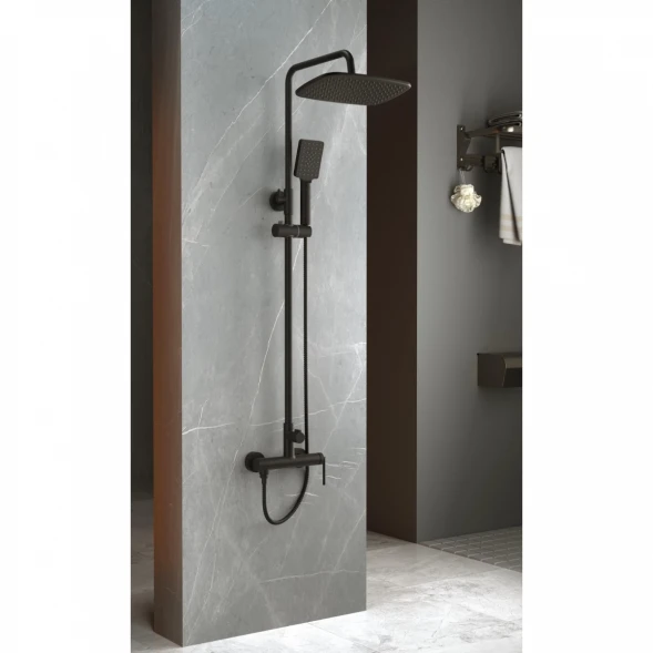 Душевая система 300x200 мм BelBagno Acqua ACQUA-DOCM-NERO