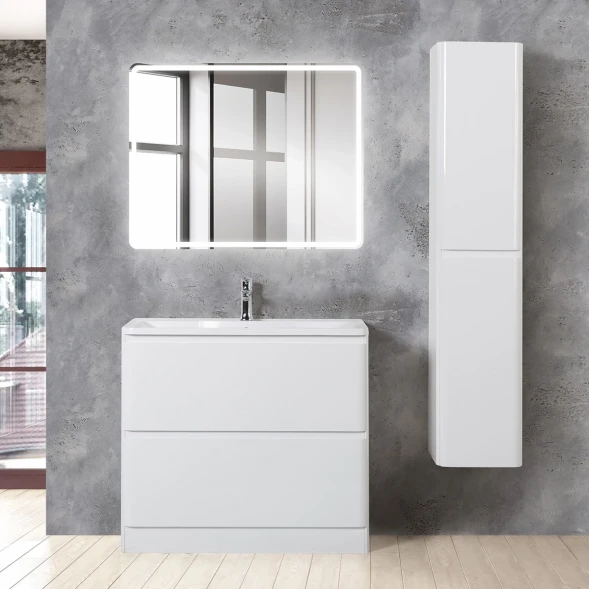 Пенал BelBagno Albano ALBANO-1600-2A-SC-BL-P подвесной L/R, Bianco Lucido