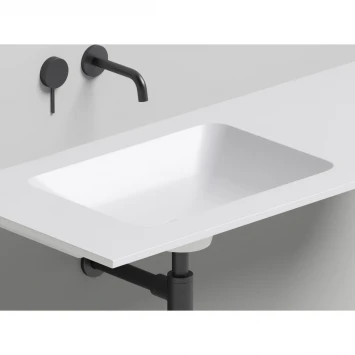 Раковина Salini S-Sense Marea 06 1802106G 55x40 см, встраиваемая снизу, белый глянец