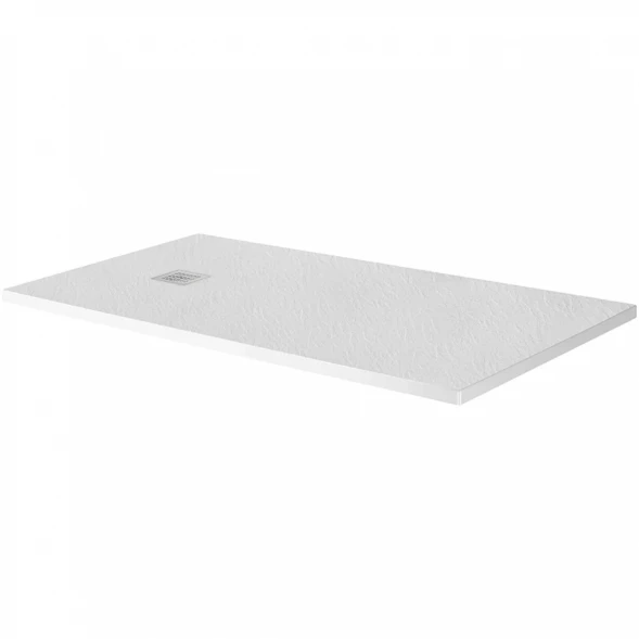 Душевой поддон BelBagno Uno TRAY-MR-UNO-AH-140/80-35-W-BO 140x80 см, из литьевого мрамора, прямоугольный, белый