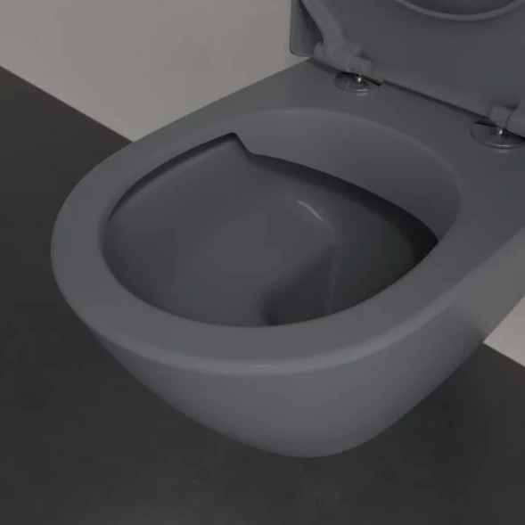 Унитаз подвесной Villeroy &amp; Boch Subway 2.0 5614R0i4 безободковый, графит матовый