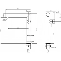 Смеситель для раковины Abber Perfekte 316 AF8A11BG-L Золото матовый