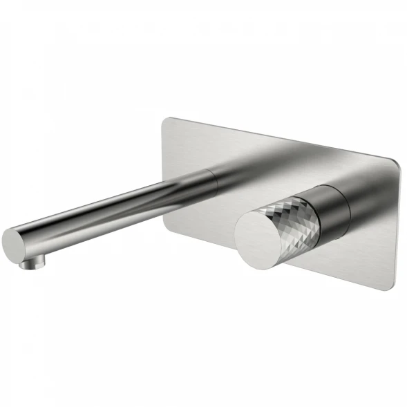 Смеситель для раковины Boheme Stick Diamond 125-NB встраиваемый, никель матовый