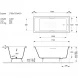 Ванна чугунная Vinsent Veron Square VSQ1707545H/E60327CH-AS 170x75 см, с ручками, антискользящим покрытием, белый