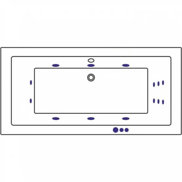 Акриловая гидромассажная ванна 170x80 см Whitecross Savia Duo 0103.170080.100.SMART.GL