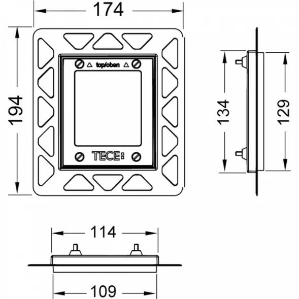 Монтажная рамка белый Tece 9242646
