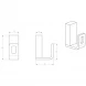 Крючок Boheme Q 10946-B для ванны, черный матовый