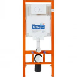 Инсталляция для унитаза BelBagno Sfera BB002-80/BB014-SR-BIANCO с кнопкой смыва, белый