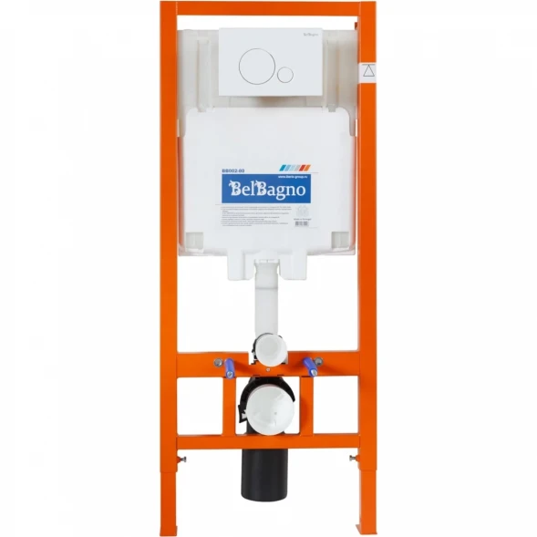 Инсталляция для унитаза BelBagno Sfera BB002-80/BB014-SR-BIANCO с кнопкой смыва, белый