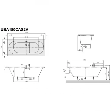 Акриловая ванна Villeroy &amp; Boch O.Novo UBA180CAS2V-01 179,5x79,5 см, альпийский белый