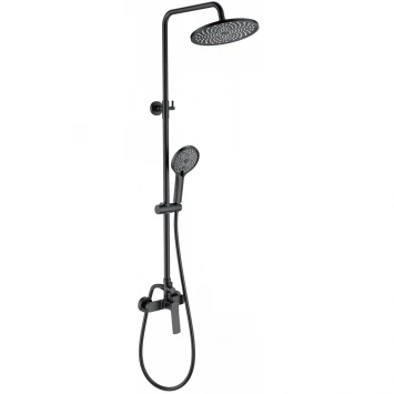 Душевая система Wonzon &amp; Woghand WW-B3200-MB 255 мм, со смесителем, черный матовый