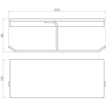Держатель туалетной бумаги Wonzon & Woghand Eclipse WW-9156-LG с полкой для телефона, двойной, золотой