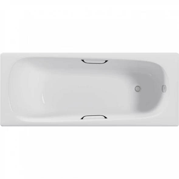 Ванна чугунная Delice Continental DLR230641R 130x70 см, с отверстиями под ручки, белый