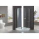 Душевой уголок Cezares Elena 120x90 см текстурное стекло ELENA-W-RH-1-120/90-P-Cr-L