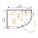 Душевой уголок Cezares Elena 120x90 см текстурное стекло ELENA-W-RH-1-120/90-P-Cr-L