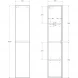 Пенал BelBagno Albano ALBANO-1600-2A-SC-RR-P подвесной L/R, Rovere Rustico