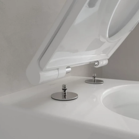 Унитаз подвесной Villeroy &amp; Boch Universo 4670T901 безободковый, торнадо, с сиденьем микролифт, альпийский Белый