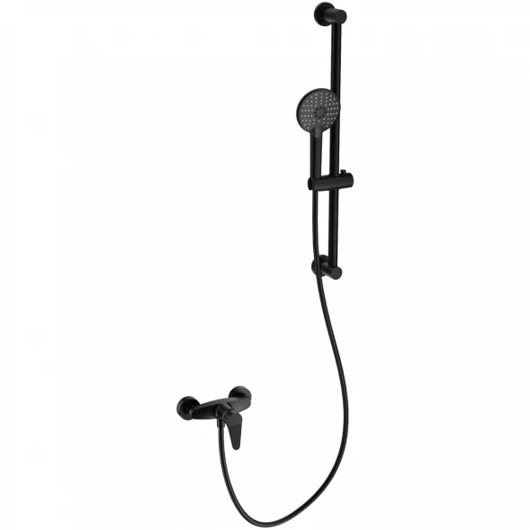 Смеситель для душа Wonzon &amp; Woghand WW-AE3103-MB с душевым гарнитуром, черный матовый