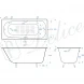 Ванна чугунная Delice Continental DLR230641R-AS 130x70 см, с отверстиями под ручки, антискользящим покрытием, белый