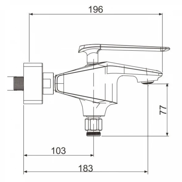 Смеситель для ванны Rose R1302F