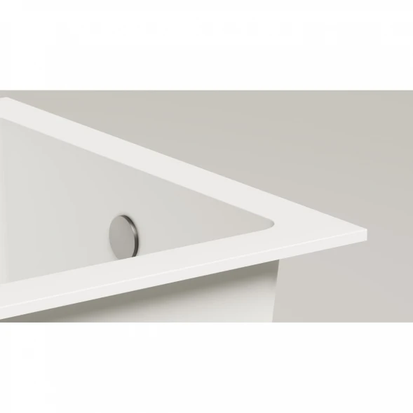 Ванна из литьевого мрамора Salini S-Stone Cascata 105021M 150x70 см, белый матовый