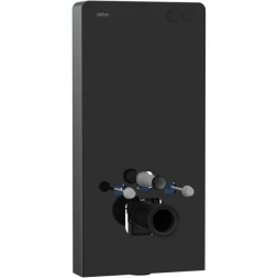 Инсталляция для унитаза Abber AC0107MB с кнопкой смыва, черный