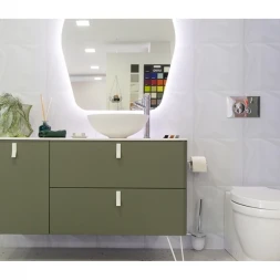 Инсталляция для унитаза OLI 80 Globe 300572mGB00 с кнопкой смыва, хром