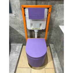Кнопка смыва Salini S-Stone Puro 30P2MST2S2M0000F4005 для инсталляции, сине-сиреневый матовый