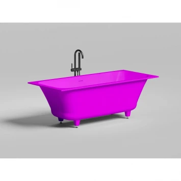 Ванна из литьевого мрамора Salini S-Sense Orlanda Axis Kit 103312GF 180,4x80 см, покраска по RAL глянец полностью