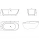 Акриловая ванна BelBagno BB203-1800-830 180x82 см, отдельностоящая, белый