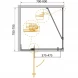 Душевой уголок Cezares Slider SLIDER-AH-1-80-70/80-C-BORO 70-80x79,5 см, профиль золотой матовый, стекло прозрачное