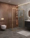 Душевой уголок Cezares Molveno MOLVENO-AH-11-160/90-C-BORO-IV 160x90 см, профиль золотой матовый, стекло прозрачное