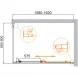 Душевой уголок Cezares Molveno MOLVENO-AH-11-160/90-C-BORO-IV 160x90 см, профиль золотой матовый, стекло прозрачное