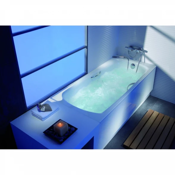 Ванна стальная Roca Swing 2200E0000 180x80 см, с отверстиями под ручки, антискользящим покрытием, белый