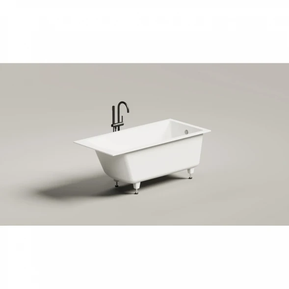 Ванна из литьевого мрамора Salini S-Sense Cascata 105011G 150,3x70 см, белый глянец