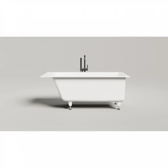 Ванна из литьевого мрамора Salini S-Sense Cascata 105011G 150,3x70 см, белый глянец