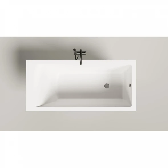 Ванна из литьевого мрамора Salini S-Sense Cascata 105011G 150,3x70 см, белый глянец