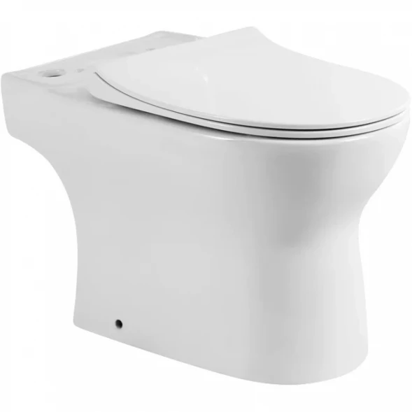 Унитаз напольный BelBagno Steam BB130CPR/SC безободковый, без бачка, с сиденьем микролифт, белый