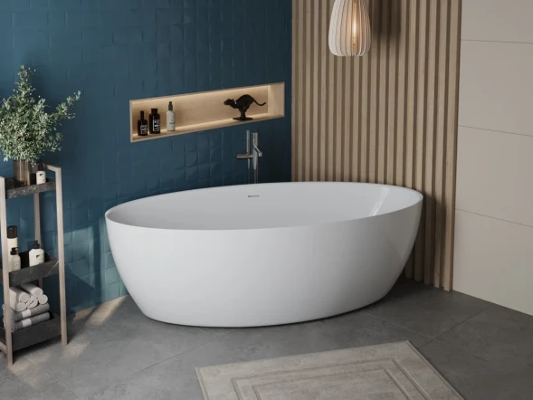 Акриловая ванна BelBagno BB707-1860-880 185,94x87,95 см, отдельностоящая, белый