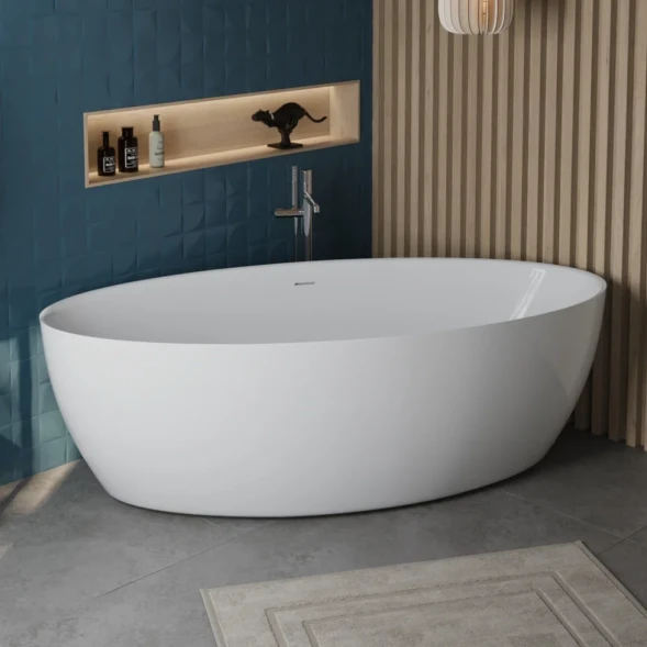 Акриловая ванна BelBagno BB707-1860-880 185,94x87,95 см, отдельностоящая, белый