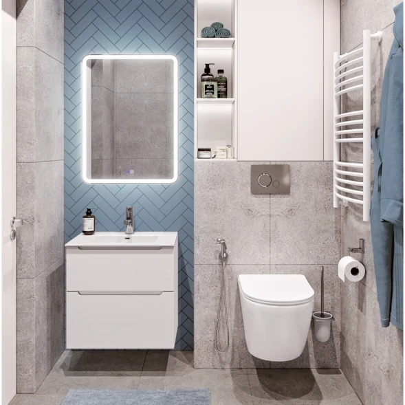 Тумба Bianco Lucido 69,6 см BelBagno Etna ETNA-H60-700-2C-SO-BL-P