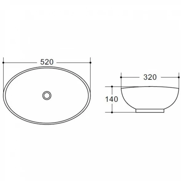 Раковина 52x32 см BelBagno BB1147
