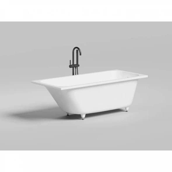 Ванна из литьевого мрамора Salini S-Sense Orlanda Kit 102115G 160x70 см, белый глянец