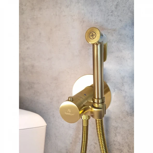 Гигиенический душ AltroBagno Beni aggiuntivi AltroBagnoOggetto060403BG с термостатом, Золото матовый