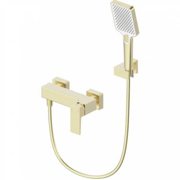 Смеситель для душа Wonzon &amp; Woghand Cube 2.0 WW-88048068-BG с душевым гарнитуром, золотой матовый